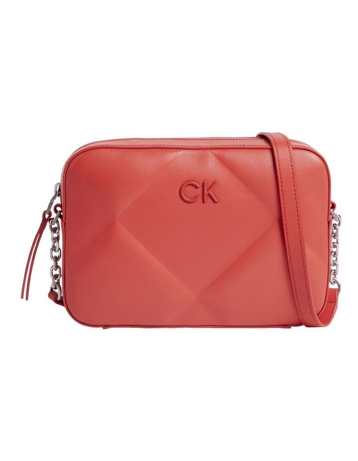 Calvin Klein Quilted Crossbody Bag in Red