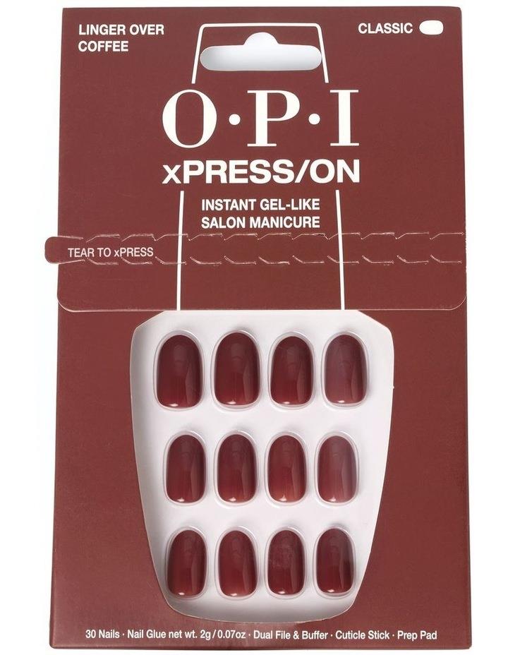 OPI Xpress/On Linger Over Coffee Press-On Nails Brown
