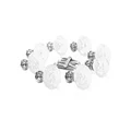 Traderight Group Diamond Crystal Cabinet Knobs 40mm Diameter 16 Pieces in Clear