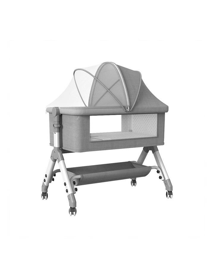 BoPeep Baby Cot Bed Crib Portable Bassinet Safety Fence Adjustable Beside in Grey