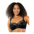 Parfait Pearl Wired Unlined Full Bust Bra With Embroidery in Black 10D