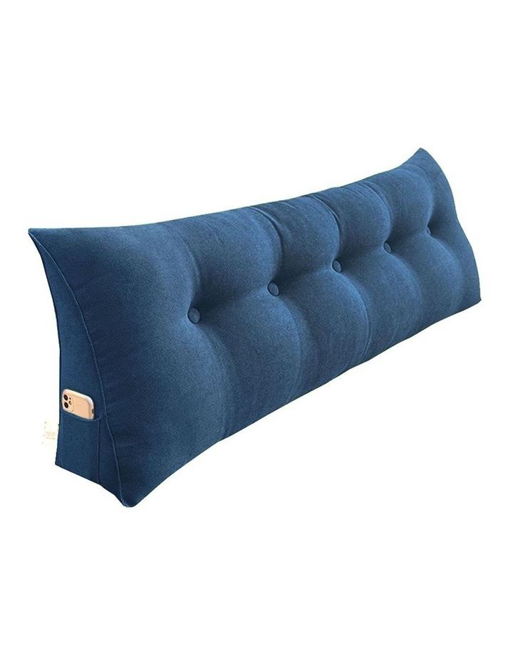 SOGA SOGA Triangular Wedge Bed Pillow Headboard Backrest Bedside Tatami Cushion Home Decor Blue