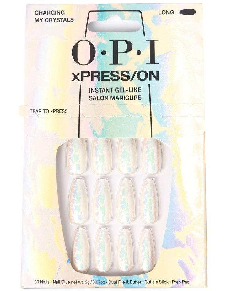 OPI Xpress/On Charging My Crystals Press-On Nails Set Silver