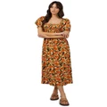 All About Eve Margot Floral Shirred Dress in Print Assorted 14