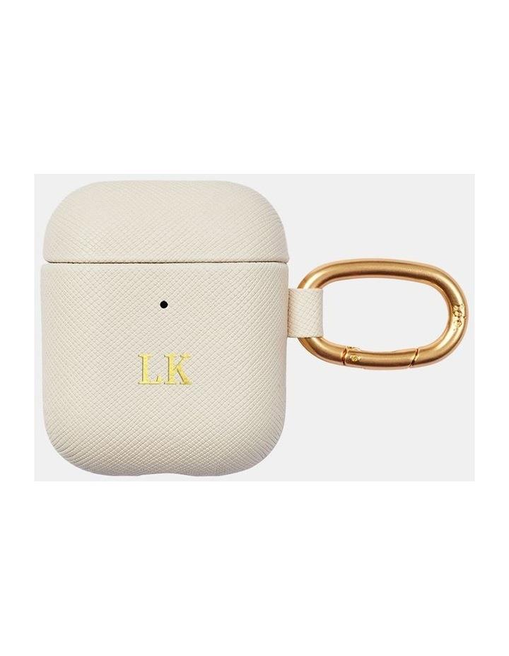 The Daily Edited Personalised Airpods 2nd Gen Leather Case in Cream One Size