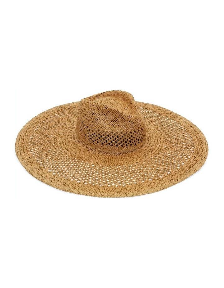 Ace of Something Atrani Wide-Brim Fedora Hat in Hazel Brown One Size