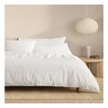 Sheridan Bayley Washed Percale Quilt Cover Set in White SB Set