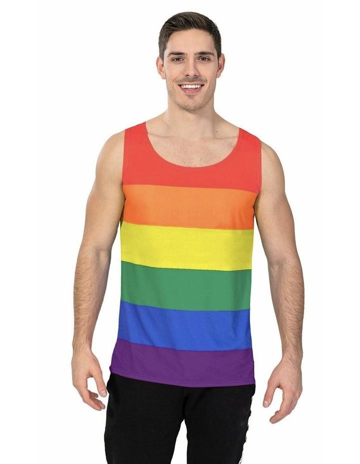 Boutique Retailer Costumes Stripe Tank Top in Rainbow