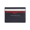 Tommy Hilfiger Colour-Blocked Leather Credit Card Holder in Blue Navy One Size