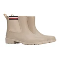 Tommy Hilfiger Signature Elastic Cleat Rain Boots in Beige 36