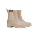 Tommy Hilfiger Signature Elastic Cleat Rain Boots in Beige 36