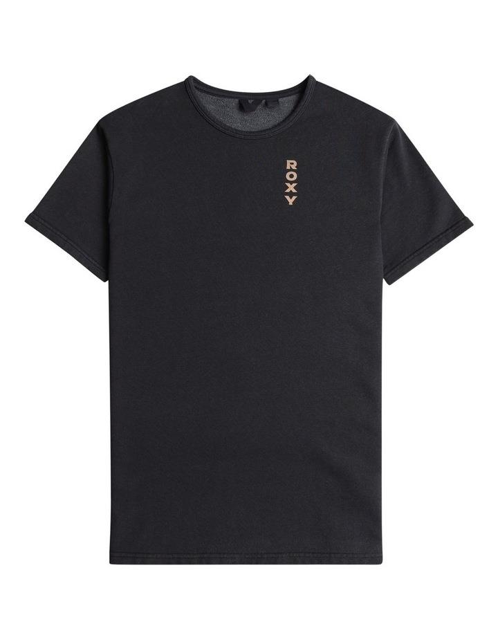 Roxy Late Night Talking Short Sleeve Tee in Anthracite Black 10