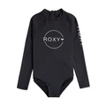 Roxy Heater Long Sleeve One Piece Rash Vest in Anthracite Black 6