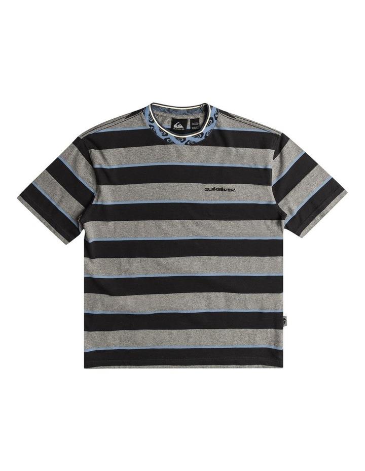 Quiksilver Stripe T-shirt in Tarmac Black 12
