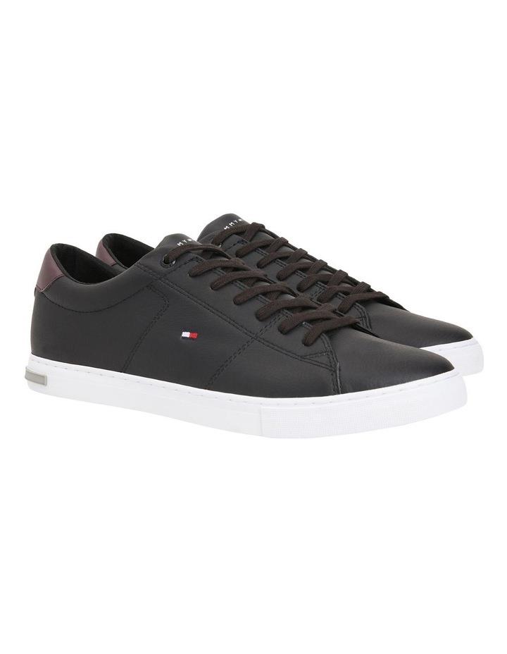Tommy Hilfiger Essential Leather Lace-Up Trainers Shoe in Black 41