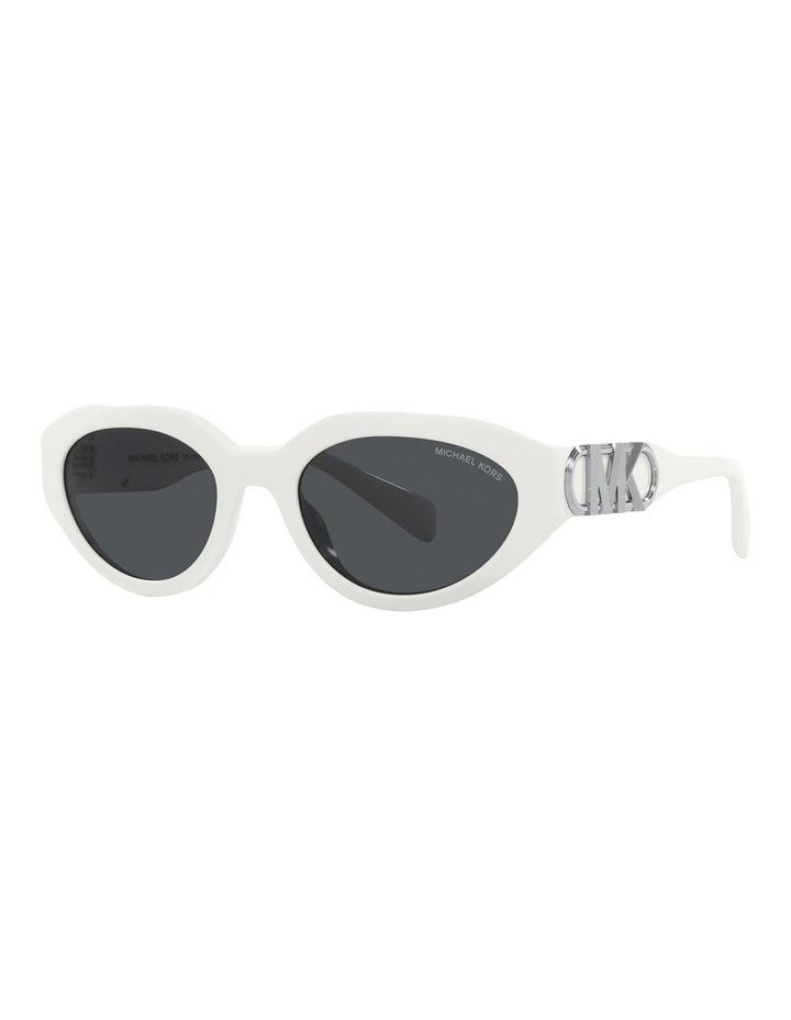 Michael Kors Empire Oval Sunglasses in White One Size
