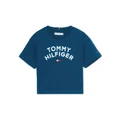 Tommy Hilfiger Girls 8-16 Logo Relaxed Fit T-Shirt in Blue 8