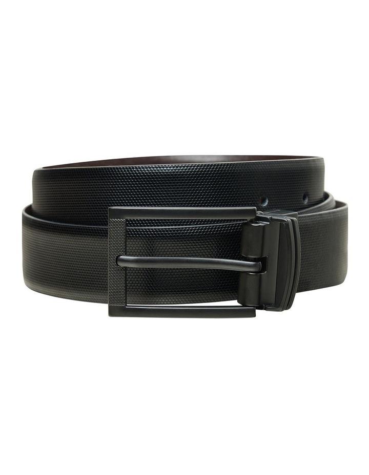 yd. Terrace Reversible Textured Belt in Black/Brown Black 30