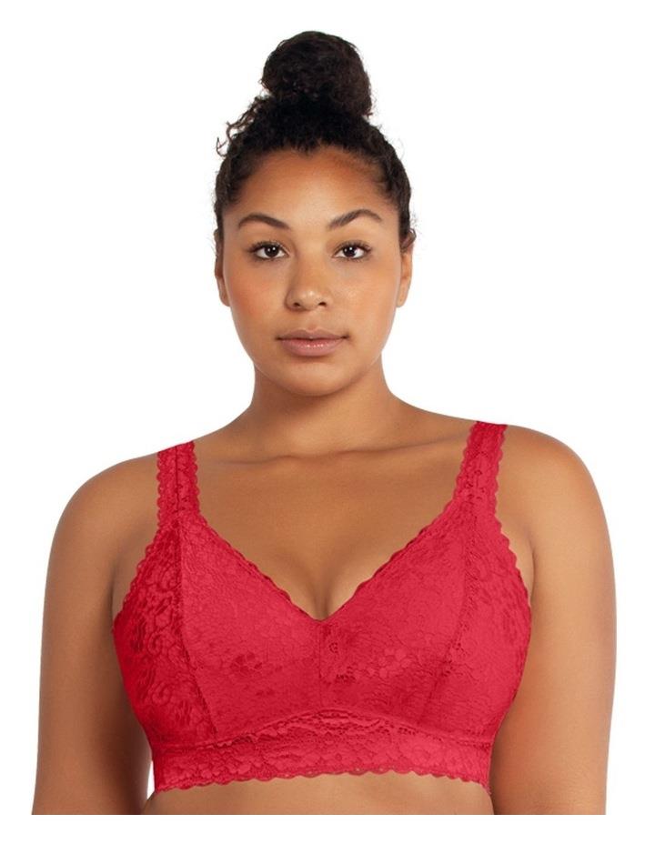 Parfait Adriana Wirefree Full Bust Lace Bralette in Racing Red 8D