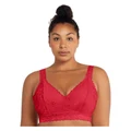 Parfait Adriana Wirefree Full Bust Lace Bralette in Racing Red 12D
