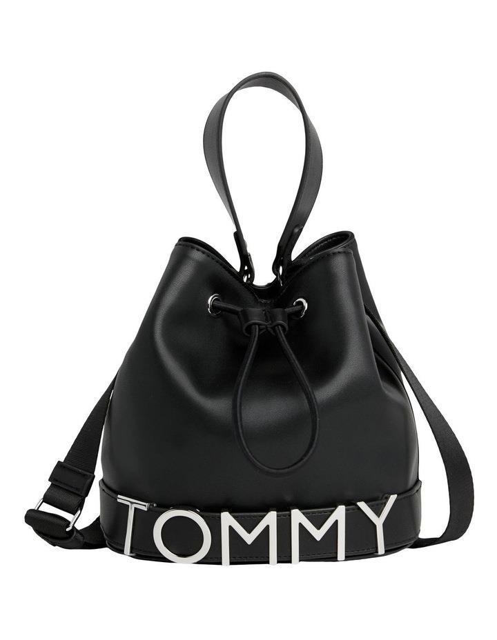 Tommy Hilfiger Bold Logo Bucket Bag in Black