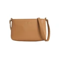 Calvin Klein Faux Leather Crossbody Bag in Brown
