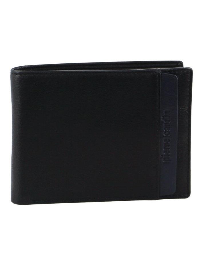 PIERRE CARDIN Leather 2-Tone Bi-Fold Wallet in Black