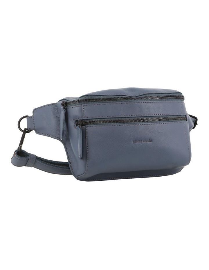 PIERRE CARDIN Leather 3-Way Sling Bag in Teal Blue