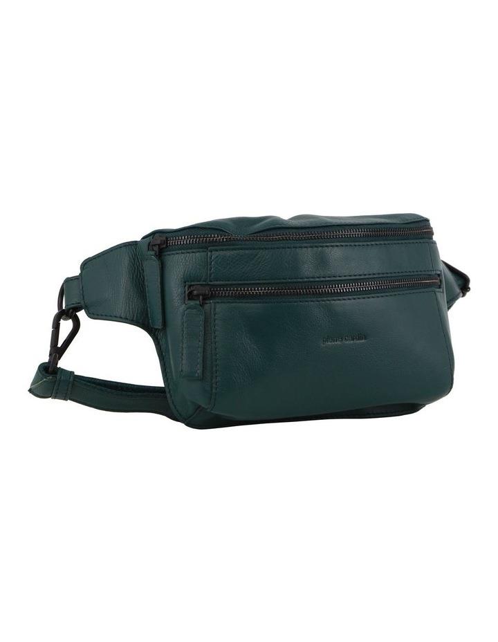 PIERRE CARDIN Leather 3-Way Sling Bag in Zirkon Green