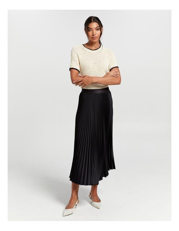 Y.A.S Celine Pleated Midi Skirt in Black S