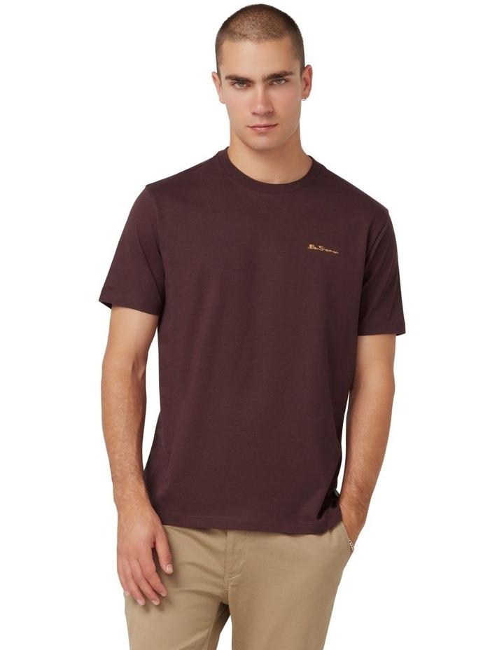 Ben Sherman Signature Chest Embriodery Tee in Purple L