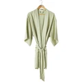 Linen House Nimes Short Robe in Wasabi Green Bathrobe