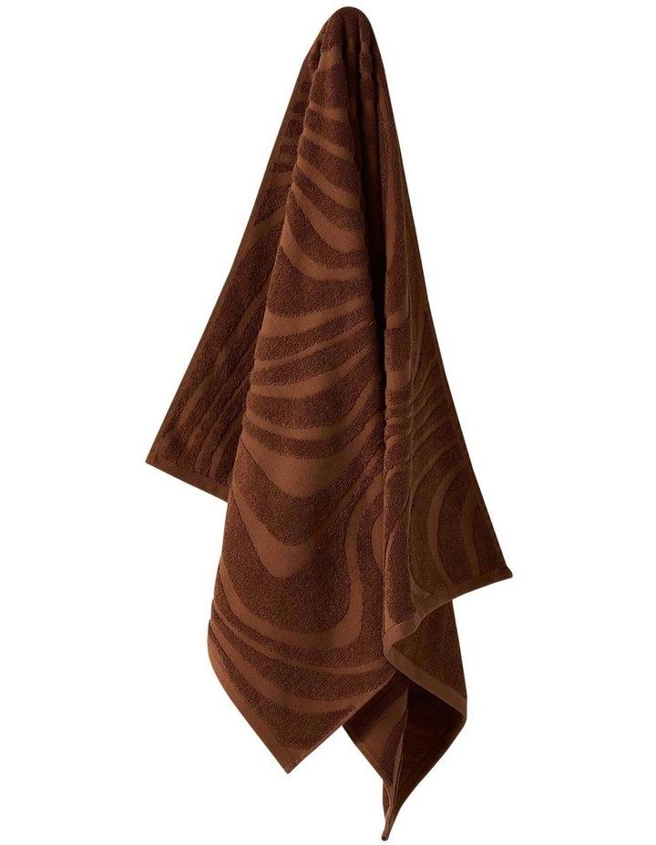 Aura Home Aura Wave Towel Range in Pecan Brown Hand Towel