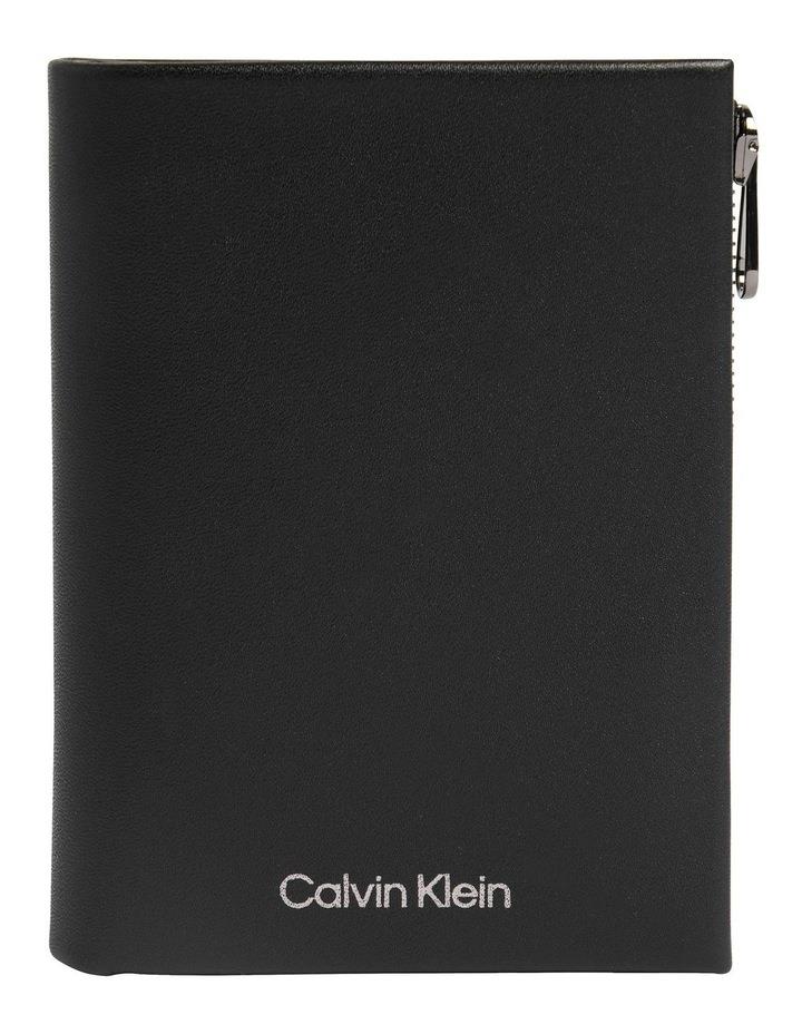 Calvin Klein Concise Trifold Wallet 6 Credit Card Slot with Detach in Black One Size