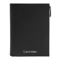 Calvin Klein Concise Trifold Wallet 6 Credit Card Slot with Detach in Black One Size