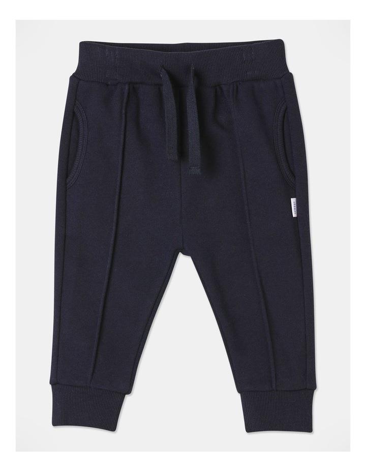 Sprout Knit Pin Tuck Jogger in Navy 000