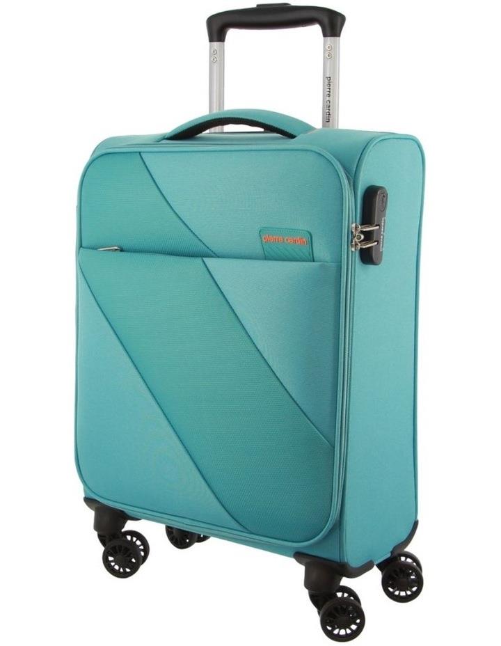 PIERRE CARDIN Vivant 55cm Cabin Soft-Shell Suitcase in Turquoise