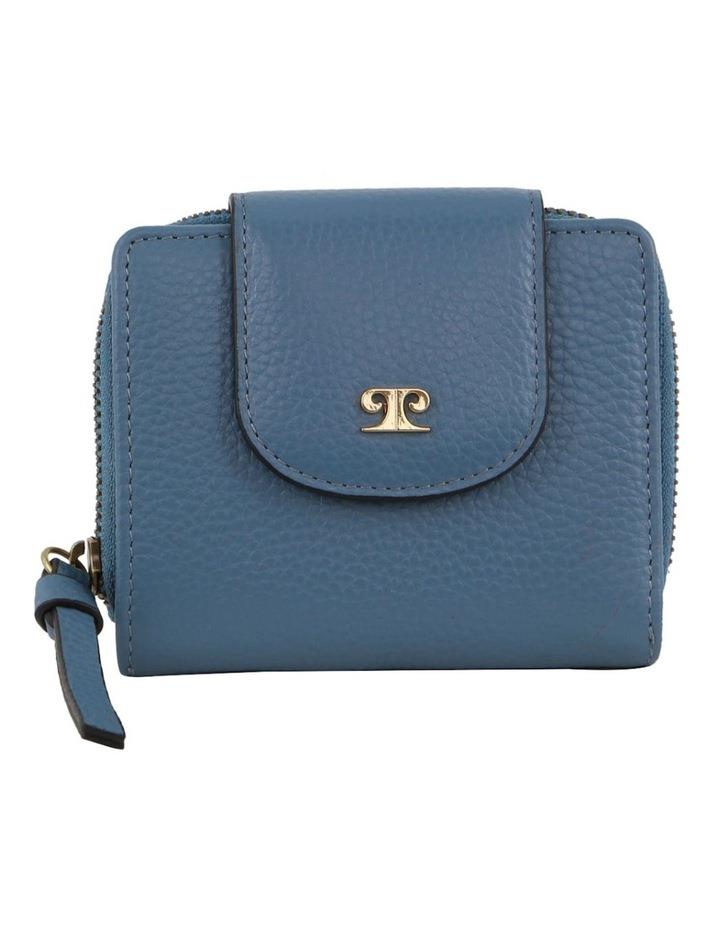 PIERRE CARDIN Leather Tab Bi-Fold Wallet in Blue
