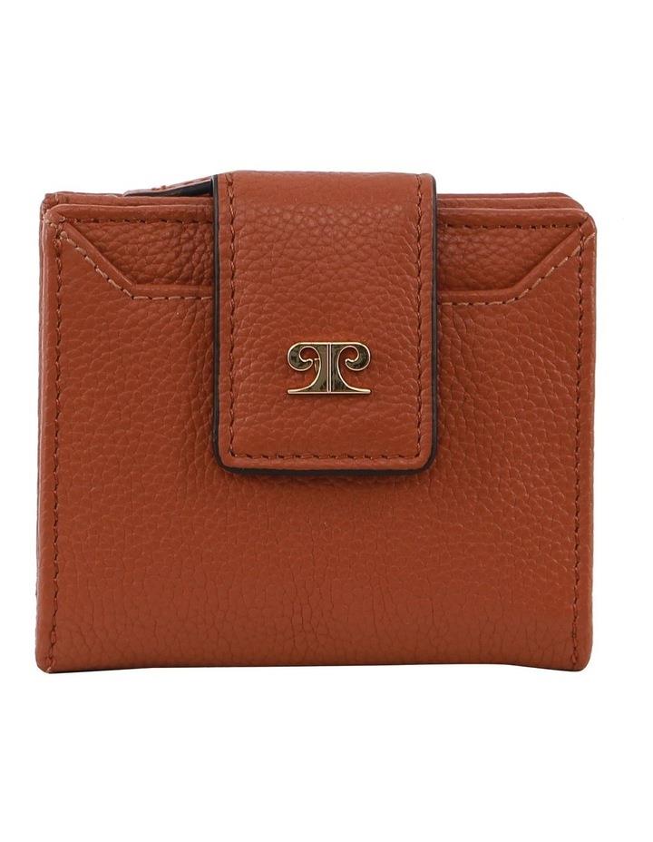 PIERRE CARDIN Leather Flip Over Bi-fold Wallet in Brown