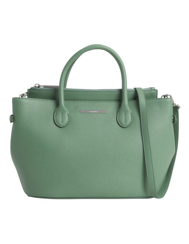 Calvin Klein Faux Leather Tote Bag in Green