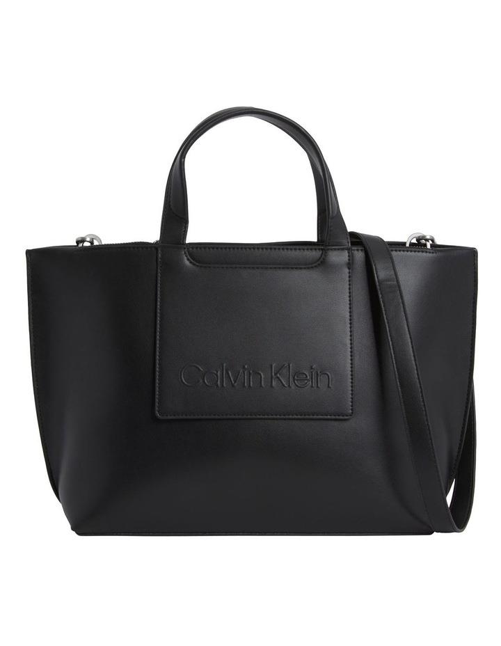 Calvin Klein Faux Leather Tote Bag in Black