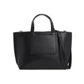 Calvin Klein Faux Leather Tote Bag in Black