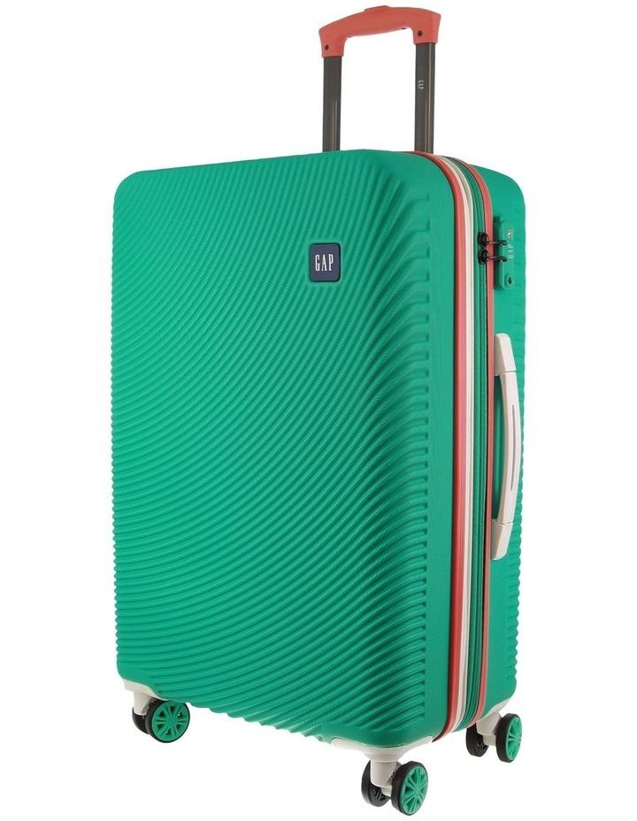 Gap Stripe Medium 67cm Hard-Shell Suitcase in Turquoise Green