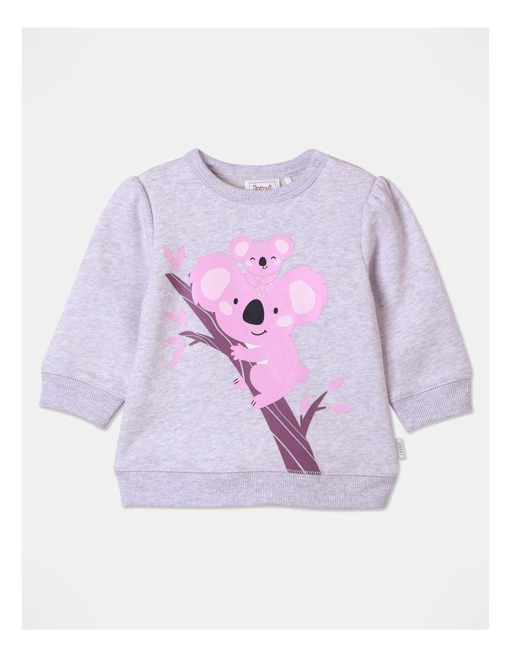 Sprout Essential Koala Sweat Top in Lavender 000