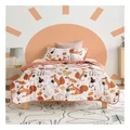 Jack & Ava Find a Squirrel Comforter and Pillowcase Set in White Assorted Double