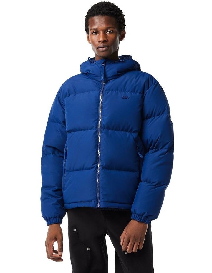 Lacoste Hooded Lightweight Puffer Jacket in Mthylen Blue S