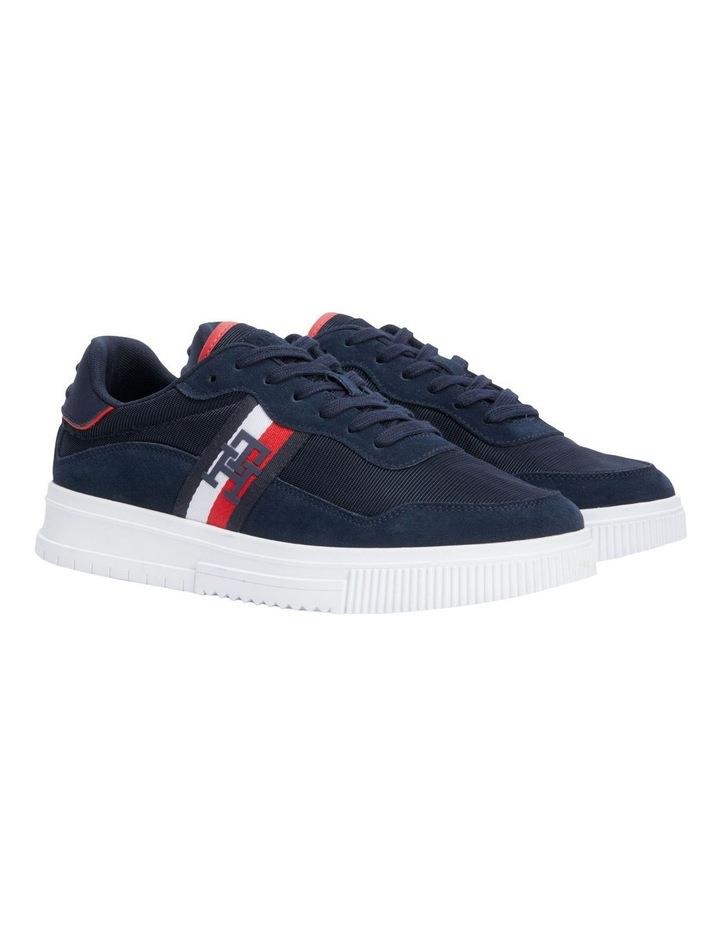 Tommy Hilfiger Suede Cupsole Lace-Up Trainers in Blue Navy 40