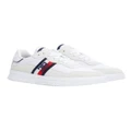 Tommy Hilfiger Suede Cupsole Lace-Up Trainers in White 40