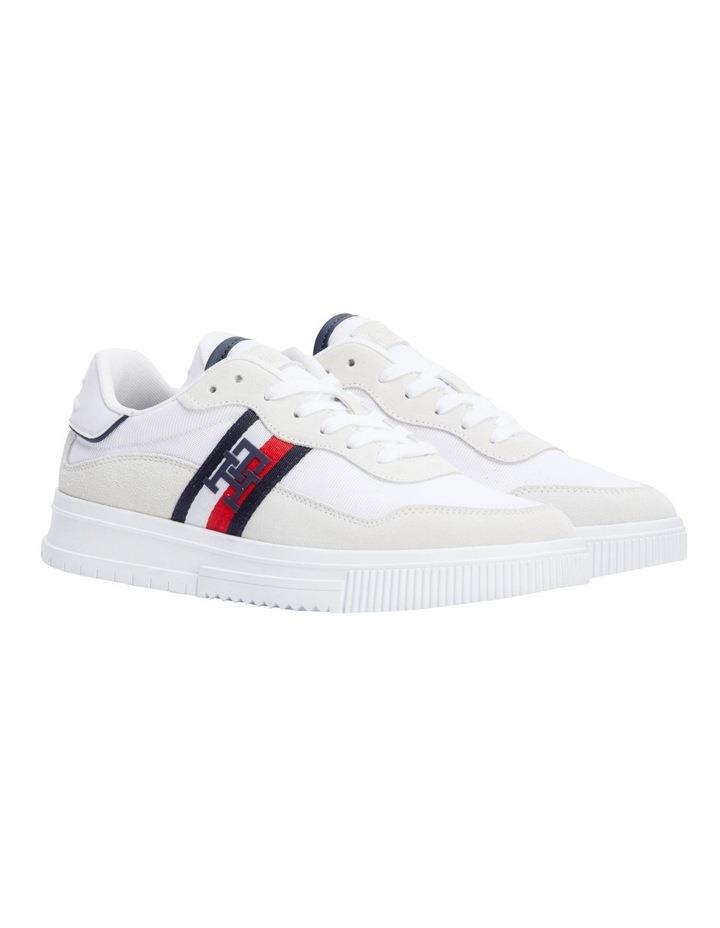 Tommy Hilfiger Suede Cupsole Lace-Up Trainers in White 41