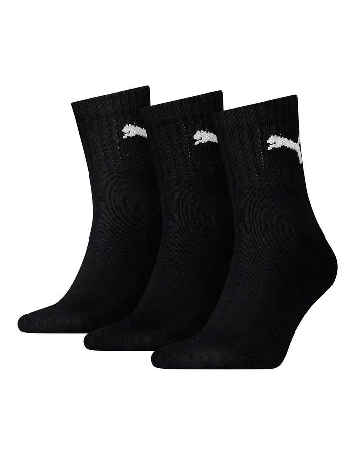 Puma Cushioned Quarter Socks 3 Pack in Black 3-5.5